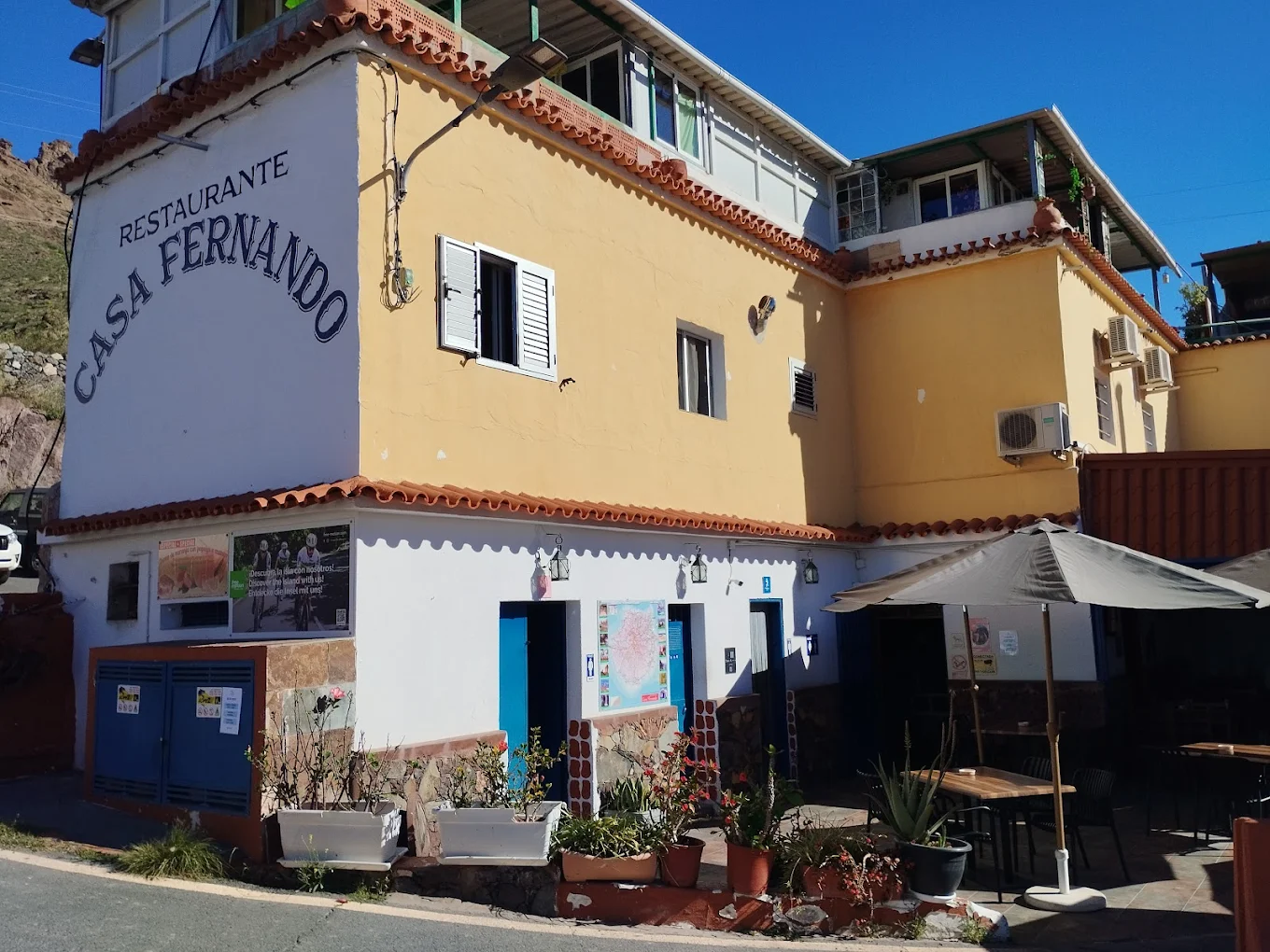 Fachada del restaurante Casa Fernando en Soria, Mogán, Gran Canaria